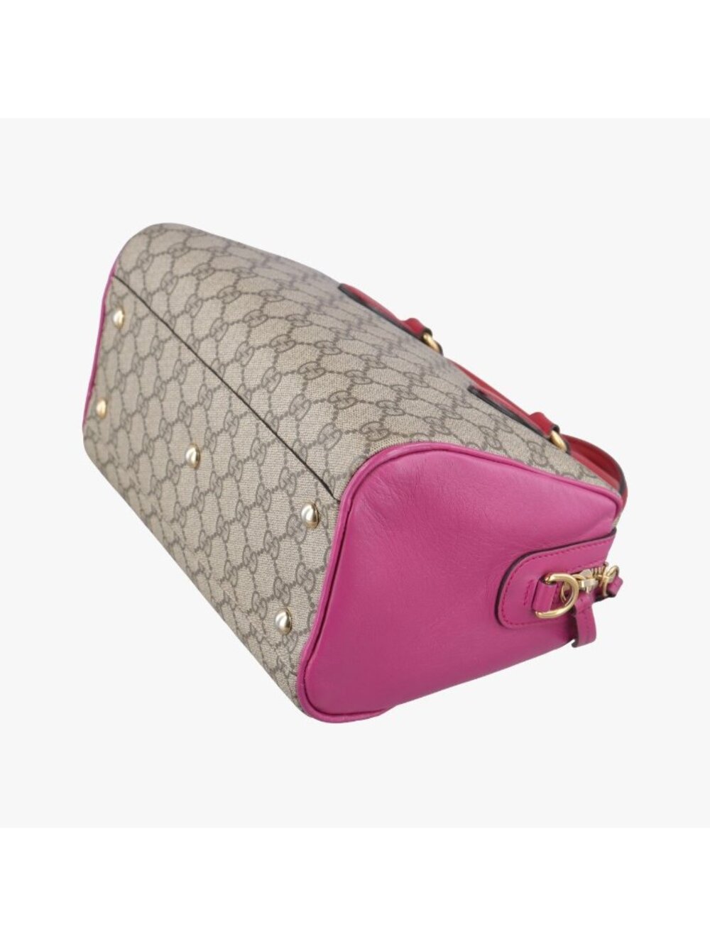Gucci GG Supreme Beige Red Pink Canvas Travel - Picture 6 of 15
